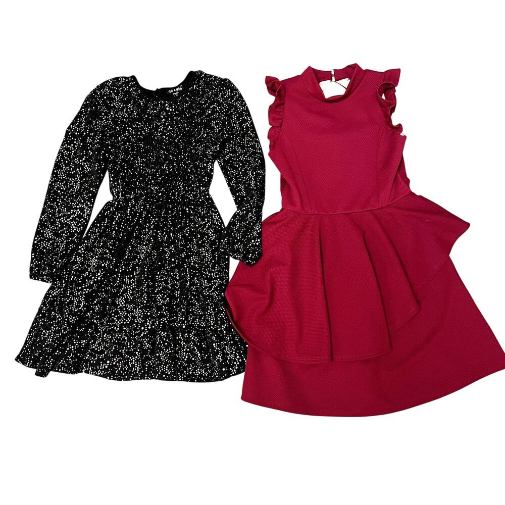 Ava & Yelly Nordstrom Girls Smocked Foil Holiday Dresses Size 12